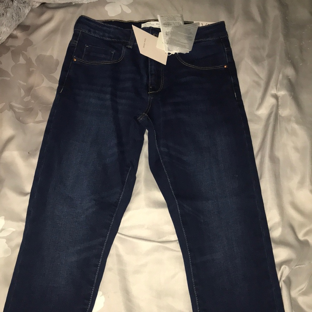 Zara girls dark blue jeans
